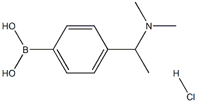 (4-(1-(diMethylaMino)ethyl)phenyl)boronic acid hydrochloride Structure