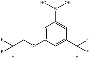 (3-(2,2,2-trifluoroethoxy)-5-(trifluoroMethyl)phenyl)boronic acid 구조식 이미지