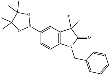 1-benzyl-3,3-difluoro-5-(4,4,5,5-tetraMethyl-1,3,2-dioxaborolan-2-yl)indolin-2-one Structure