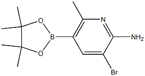 3-BROMO-6-METHYL-5-(4,4,5,5-TETRAMETHYL-1,3,2-DIOXABOROLAN-2-YL)PYRIDIN-2-AMINE 구조식 이미지