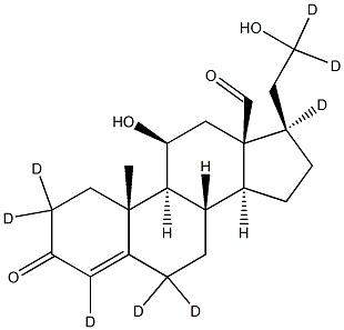ALDOSTERONE (2,2,4,6,6,17,21,21-D8) 구조식 이미지