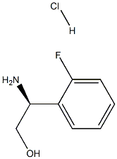(S)-2-a미노-2-(2-플루오로페닐)에탄올염산염 구조식 이미지