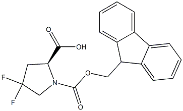 FMoc-4,4-difluoro-L-Proline 구조식 이미지