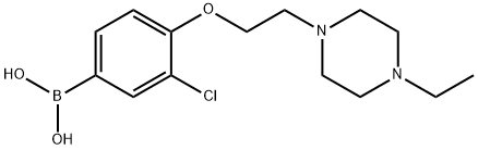(3-chloro-4-(2-(4-ethylpiperazin-1-yl)ethoxy)phenyl)boronic acid Structure