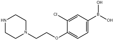 (3-chloro-4-(2-(piperazin-1-yl)ethoxy)phenyl)boronic acid Structure