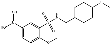 (4-Methoxy-3-(N-((4-Methoxycyclohexyl)Methyl)sulfaMoyl)phenyl)boronic acid Structure