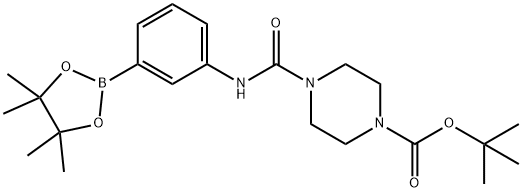 tert-butyl4-((3-(4,4,5,5-tetraMethyl-1,3,2-dioxaborolan-2-yl)phenyl)carbaMoyl)piperazine-1-carboxylate Structure