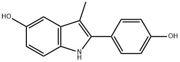 2-(4-hydroxyphenyl)-3-Methyl-1H-indol-5-ol 구조식 이미지