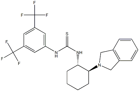 N-[3,5-bis(trifluoroMethyl)phenyl]-N'-[(1S,2S)-2-(1,3-dihydro-2H-isoindol-2-yl)cyclohexyl]-Thiourea 구조식 이미지