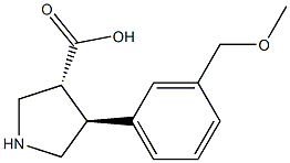 (+/-)-trans-4-(3-MethoxyMethyl-phenyl)-pyrrolidine-3-carboxylic acid 구조식 이미지