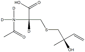 (R,S)-N-Acetyl-S-(2-hydroxy-2-Methyl-3-buten-1-yl)-L-cysteine-d3 구조식 이미지