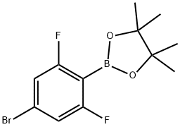 2-(4-BroMo-2,6-difluoro-phenyl)-4,4,5,5-tetraMethyl-[1,3,2]dioxaborolane 구조식 이미지