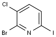 2-broMo-3-chloro-6-iodopyridine 구조식 이미지