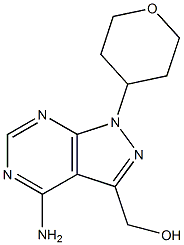 (4-aMino-1-(tetrahydro-2H-pyran-4-yl)-1H-pyrazolo[3,4-d]pyriMidin-3-yl)Methanol Structure