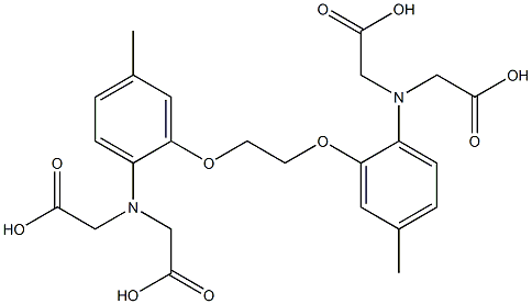 1,2-Bis(2-aMino-5-Methylphenoxy)ethane-N,N,N`,N`-tetraacetic acid 구조식 이미지