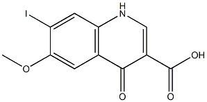 7-iodo-6-Methoxy-4-oxo-1,4-dihydroquinoline-3-carboxylic acid 구조식 이미지