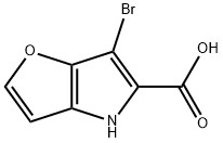 6-broMo-4H-furo[3,2-b]pyrrole-5-carboxylic acid Structure