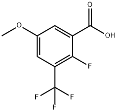2-Fluoro-5-Methoxy-3-(trifluoroMethyl)benzoic acid, 97% 구조식 이미지