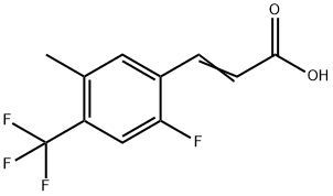 2-Fluoro-5-Methyl-4-(trifluoroMethyl)cinnaMic acid, 97% 구조식 이미지