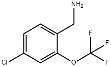 4-Chloro-2-(trifluoroMethoxy)benzylaMine, 97% 구조식 이미지