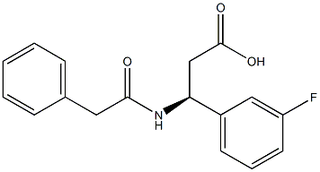 (S)-3-(3-Fluoro-phenyl)-3-phenylacetylaMino-propionicacid Structure