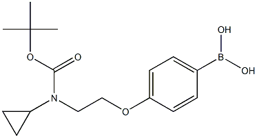 4-(2-(tert-butoxycarbonyl(cyclopropyl)aMino)ethoxy)phenylboronic acid Structure