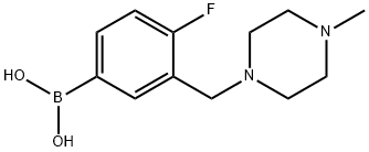 4-fluoro-3-((4-Methylpiperazin-1-yl)Methyl)phenylboronic acid Structure