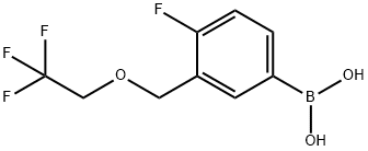 4-fluoro-3-((2,2,2-trifluoroethoxy)Methyl)phenylboronic acid Structure