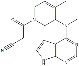 3-(4-Methyl-5-(Methyl(7H-pyrrolo[2,3-d]pyriMidin-4-yl)aMino)-5,6-dihydropyridin-1(2H)-yl)-3-oxopropanenitrile Structure
