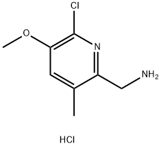 (6-chloro-5-Methoxy-3-Methylpyridin-2-yl) MethanaMine hydrochloride 구조식 이미지