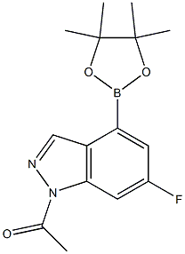 1-[6-Fluoro-4-(4,4,5,5-tetraMethyl-[1,3,2]dioxaborolan-2-yl)-indazol-1-yl]-ethanone Structure