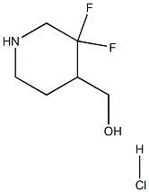 (3,3-difluoropiperidin-4-yl)Methanol hydrochloride Structure