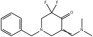 (E)-1-benzyl-5-((diMethylaMino)Methylene)-3,3-difluoropiperidin-4-one 구조식 이미지