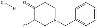 1-Benzyl-3-Fluoropiperidin-4-One Hydrochloride 구조식 이미지