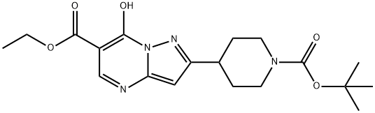 ethyl 2-(1-(tert-butoxycarbonyl)piperidin-4-yl)-7-hydroxypyrazolo[1,5-a]pyriMidine-6-carboxylate Structure