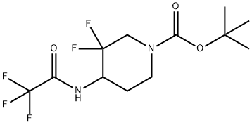 tert-butyl 3,3-difluoro-4-(2,2,2-trifluoroacetaMido)piperidine-1-carboxylate 구조식 이미지