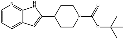 tert-butyl 4-(1H-pyrrolo[2,3-b]pyridin-2-yl)piperidine-1-carboxylate 구조식 이미지