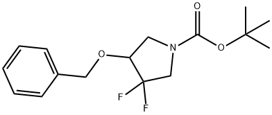 tert-butyl 4-(benzyloxy)-3,3-difluoropyrrolidine-1-carboxylate 구조식 이미지