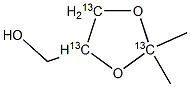 2,2-Dimethyl-1,3-dioxolane-13C3-4-methanol 구조식 이미지