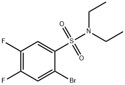 2-broMo-N,N-diethyl-4,5-difluorobenzenesulfonaMide 구조식 이미지