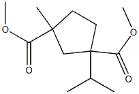 diMethyl 1-isopropyl-3-Methylcyclopentane-1,3-dicarboxylate Structure