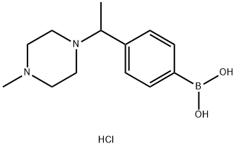 (4-(1-(4-Methylpiperazin-1-yl)ethyl)phenyl)boronic acid hydrochloride 구조식 이미지