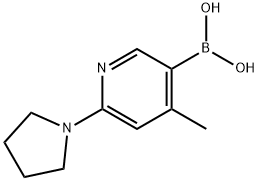 (4-Methyl-6-(pyrrolidin-1-yl)pyridin-3-yl)boronic acid Structure