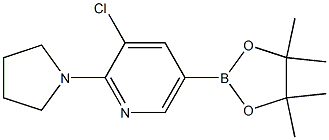 3-CHLORO-2-(PYRROLIDIN-1-YL)-5-(4,4,5,5-TETRAMETHYL-1,3,2-DIOXABOROLAN-2-YL)PYRIDINE Structure