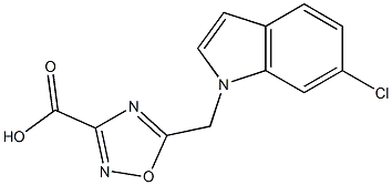 5-((6-chloro-1H-indol-1-yl)Methyl)-1,2,4-oxadiazole-3-carboxylic acid Structure