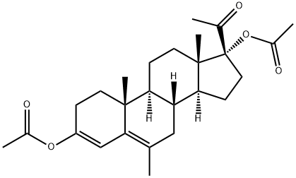 3,17-Dihydroxy-6-Methyl-pregna-3,5-dien-20-one Diacetate 구조식 이미지
