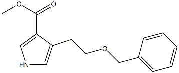 4-(2-(Benzyloxy)ethyl)-1H-pyrrole-3-carboxylic Acid Methyl Ester 구조식 이미지
