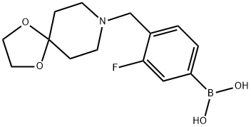 (4-(1,4-dioxa-8-azaspiro[4.5]decan-8-ylMethyl)-3-fluorophenyl)boronic acid 구조식 이미지