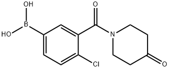 (4-chloro-3-(4-oxopiperidine-1-carbonyl)phenyl)boronic acid Structure