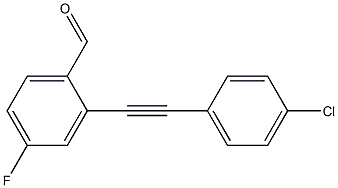 2-((4-chlorophenyl)ethynyl)-4-fluorobenzaldehyde Structure